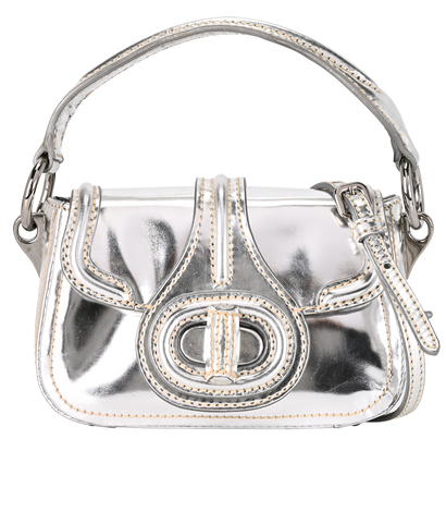 Vintage Crossbody, &pound;250, Handbags, Silver, Patent Leather, Front view